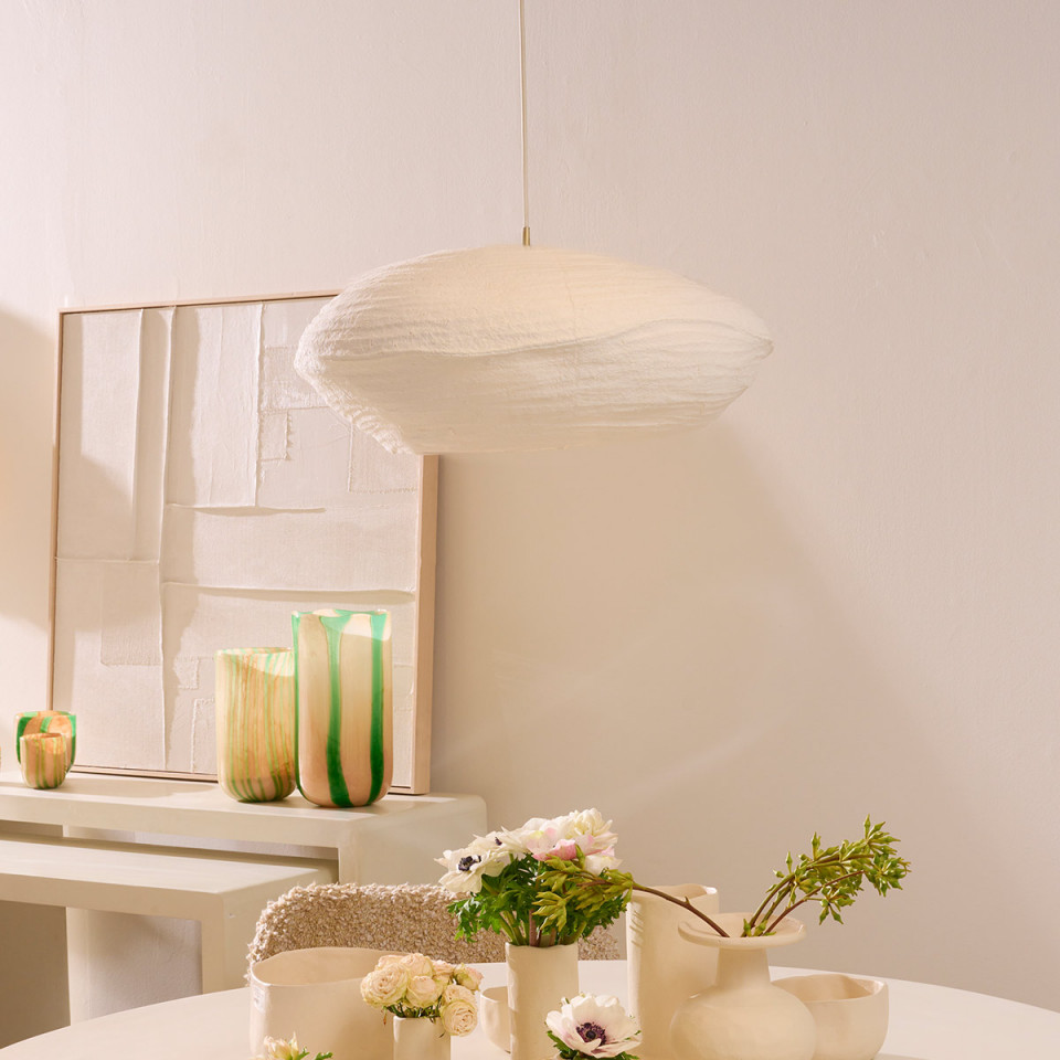 Suspension Papier Mâché Blanc COMPETA