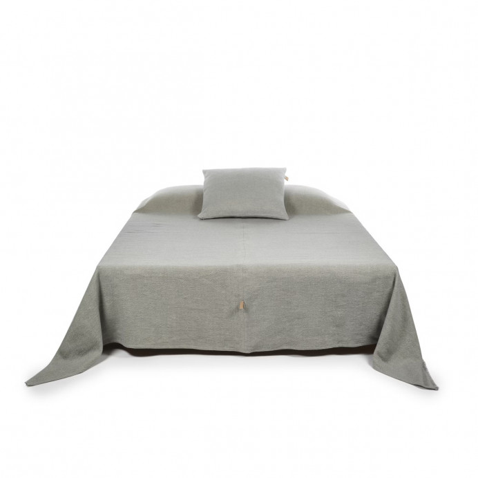 Couvre-Lit Lin et Laine Shetland