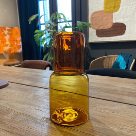 Verre + Carafe pour Table de Chevet