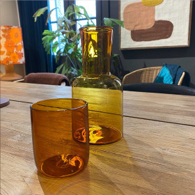 Verre + Carafe pour Table de Chevet