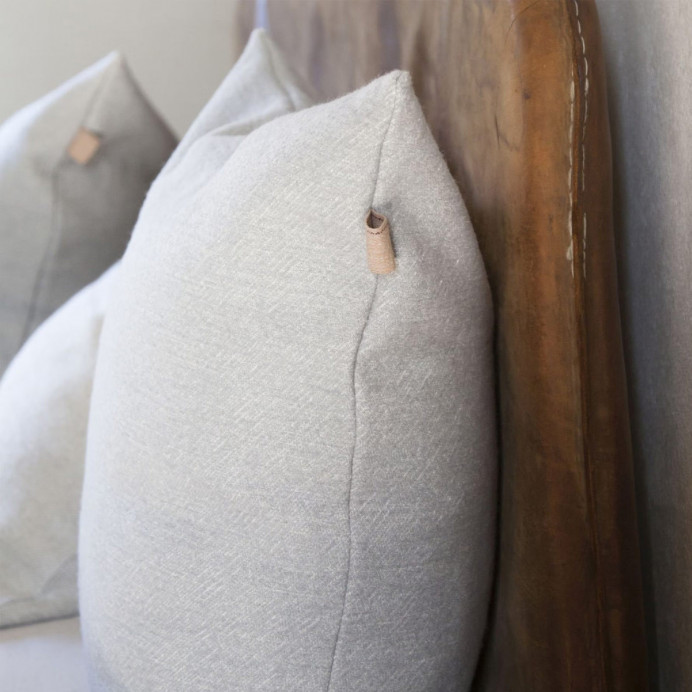 Housse de Coussin Lin et Laine Shetland