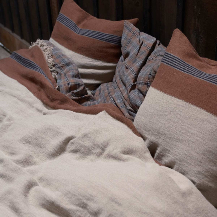 Housse de Coussin Lin et Laine Sienna