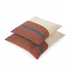 Housse de Coussin Lin et Laine Sienna  
