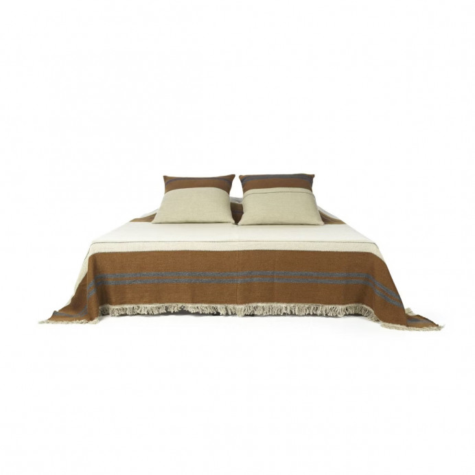 Couvre-Lit Lin et Laine The Highland Stripe