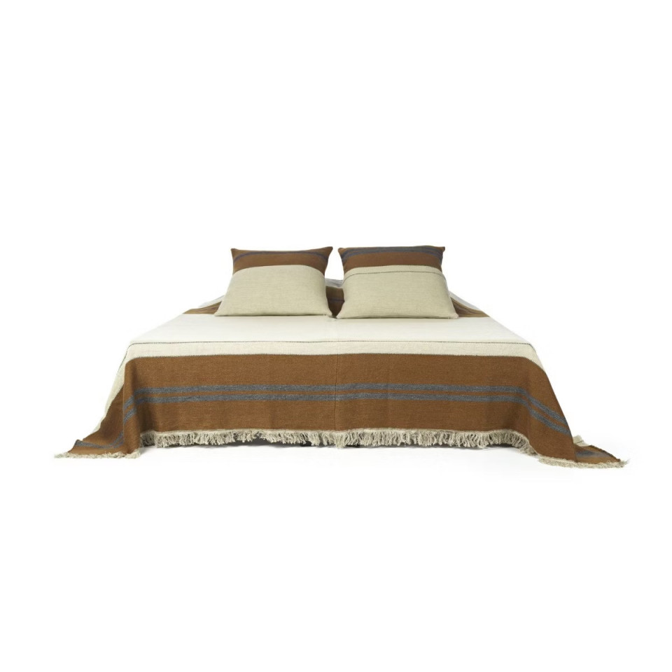 Couvre-Lit Lin et Laine The Highland Stripe