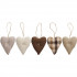Coeurs en tissu à suspendre (Set de 5) - Ib Laursen
