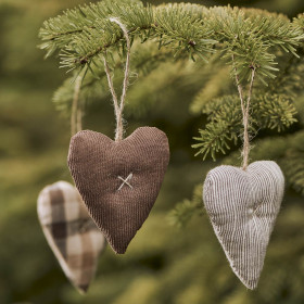 Coeurs en tissu à suspendre (Set de 5) - Ib Laursen