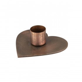 Bougeoir métal en forme de cœur diam 2,2cm