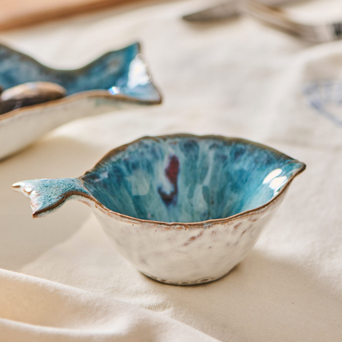 Bol Ocean Blue en Forme de Poisson