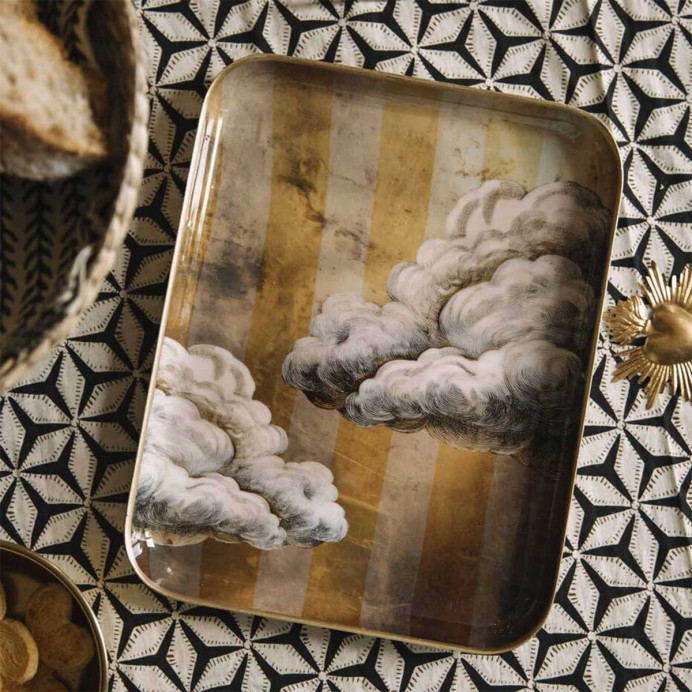 Demi Plateau NUAGE en Aluminium Emaillé