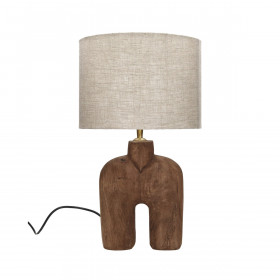 Lampe à Poser Bois et Lin Totem N LAMPEDUSA 