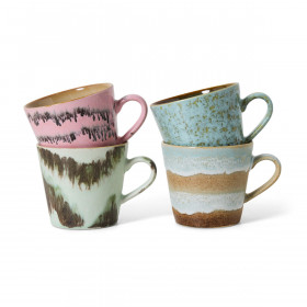 Set 4 Mugs Céramique CAPPUCINO DADA - 70S