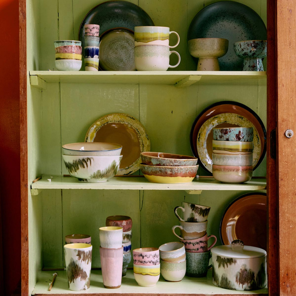 Set 4 Tasses Céramique CAFE DECO - 70S