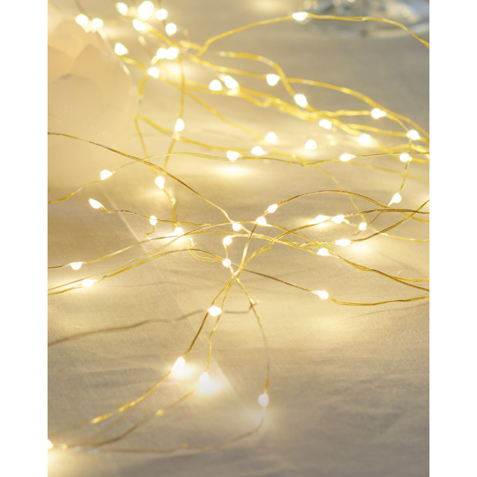 Sirius Guirlande Or KNIRKE 160 Leds Grains de Riz - L. 16m