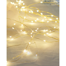 Guirlande Or KNIRKE 160 Leds Grains de Riz - L. 16m