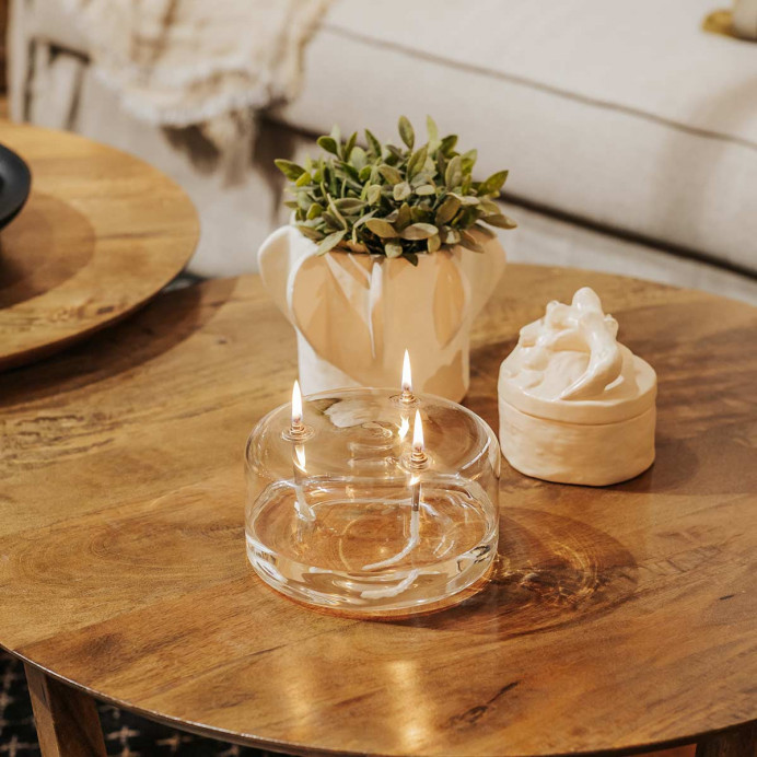 Lampe à Huile Cylindre 3 Mèches