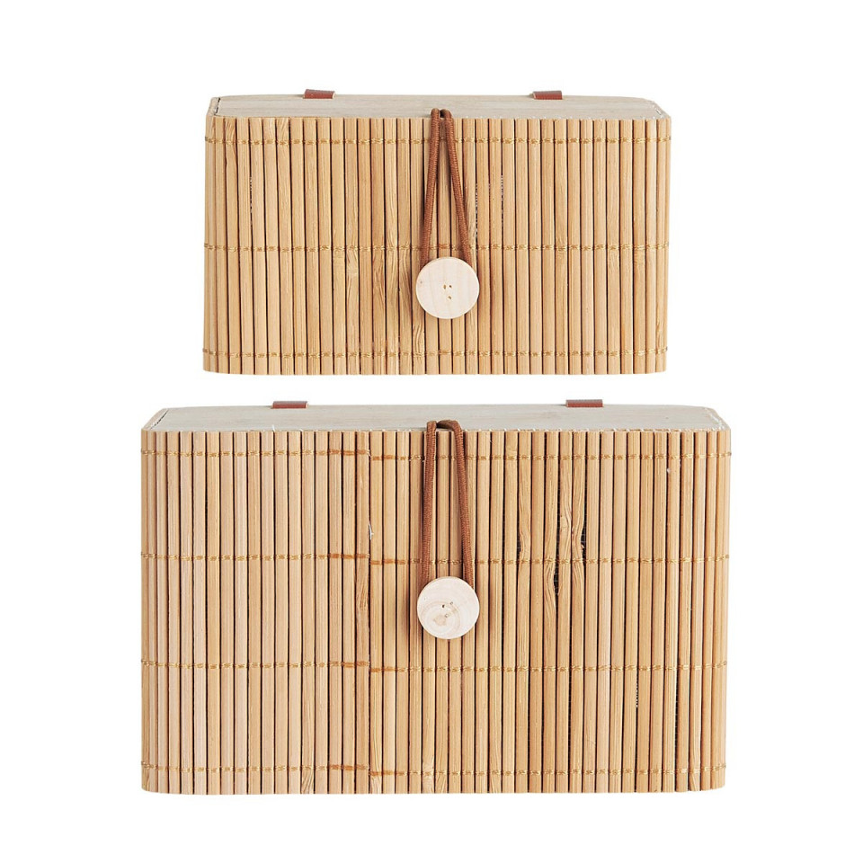 Set de 2 Boîtes de Rangement Bamboo