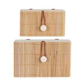 Set de 2 Boîtes de Rangement Bamboo