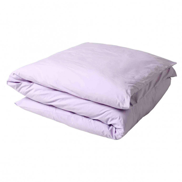 Housse de Couette Percale de Coton BIO Céleste