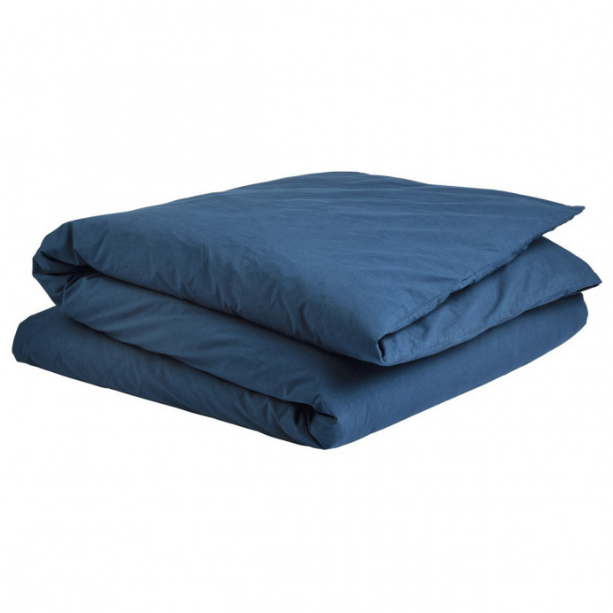 Housse de Couette Percale de Coton BIO Céleste