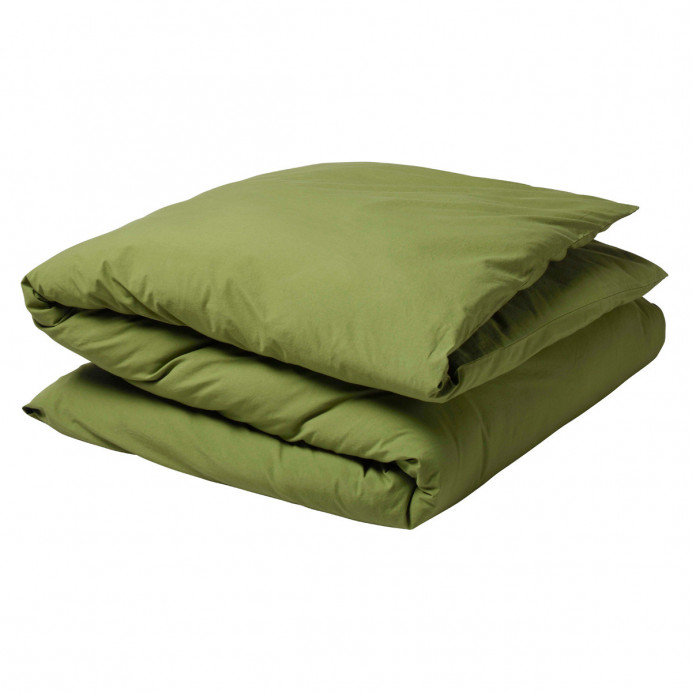Housse de Couette Percale de Coton BIO Céleste