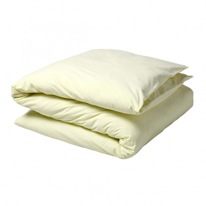 Housse de Couette Percale de Coton BIO Céleste
