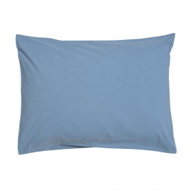 Taie d'Oreiller Percale de Coton BIO Céleste  