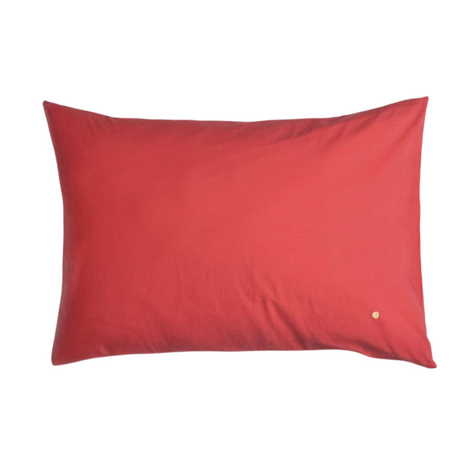 Taie d'Oreiller Percale de Coton BIO Céleste  