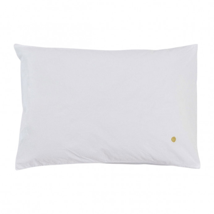 Taie d'Oreiller Percale de Coton BIO Céleste