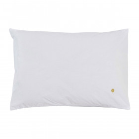 Taie d'Oreiller Percale de Coton BIO Céleste  