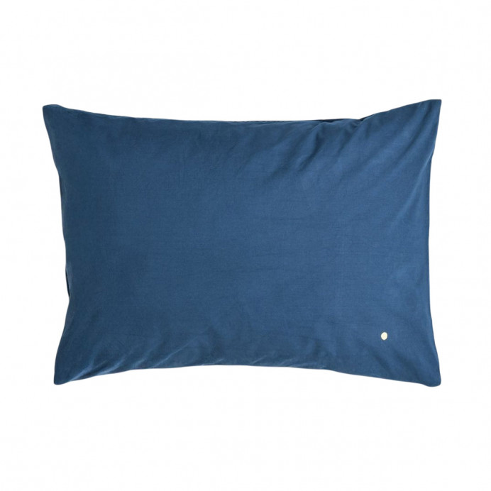 Taie d'Oreiller Percale de Coton BIO Céleste