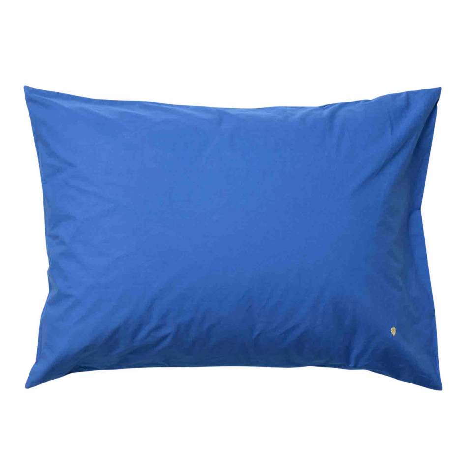Taie d'Oreiller Percale de Coton BIO Céleste  