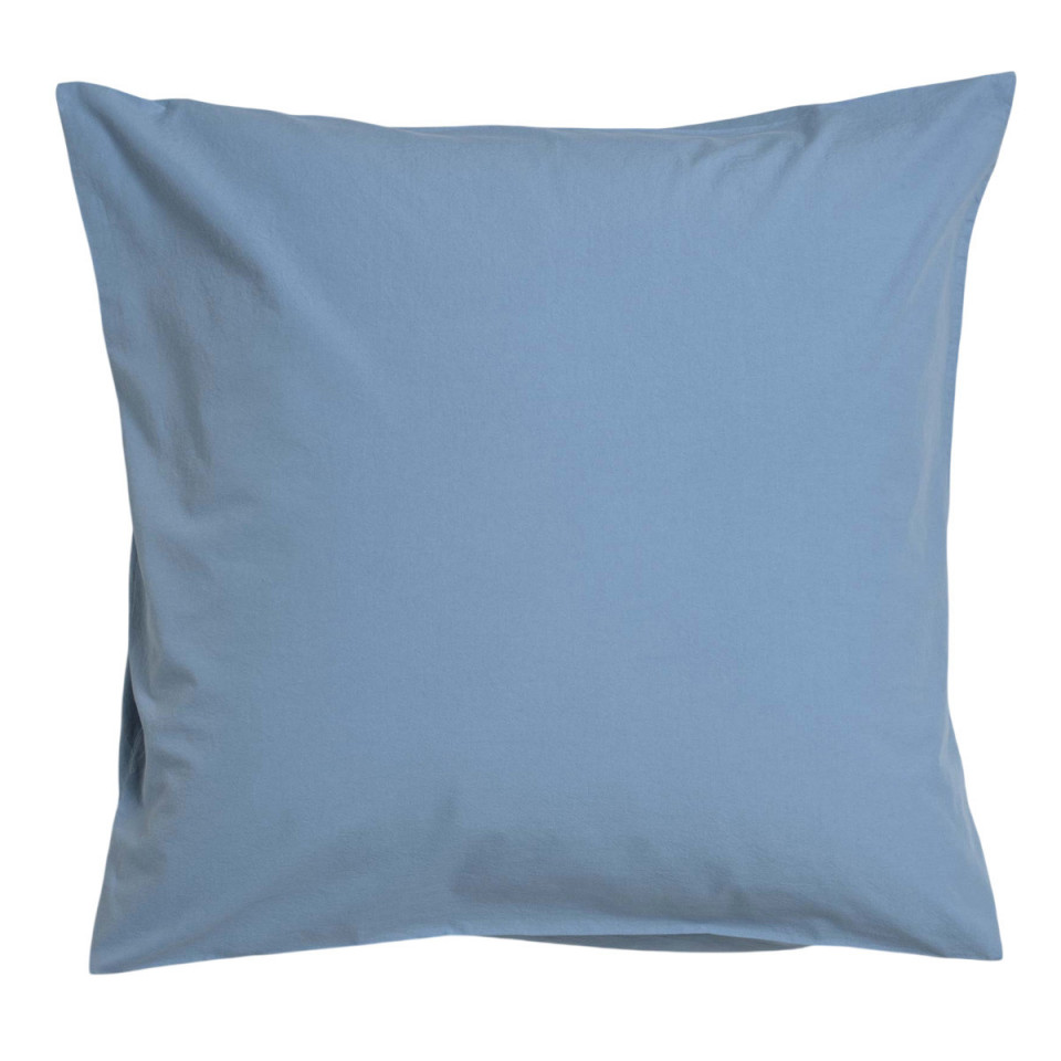 Taie d'Oreiller Percale de Coton BIO Céleste  