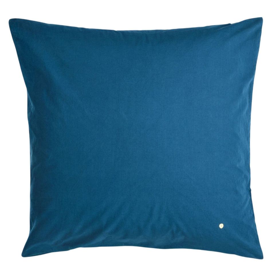 Taie d'Oreiller Percale de Coton BIO Céleste  