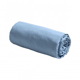 Drap Housse Percale de Coton BIO Céleste  