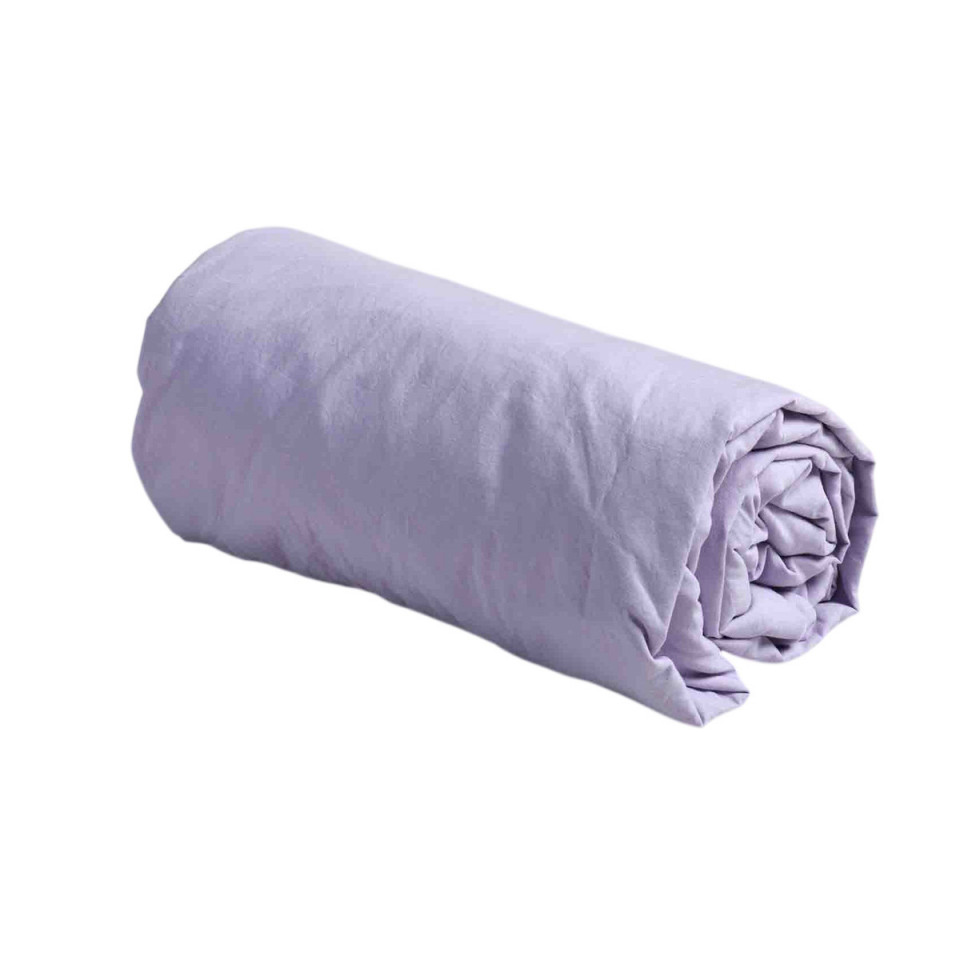 Drap Housse Percale de Coton BIO Céleste  