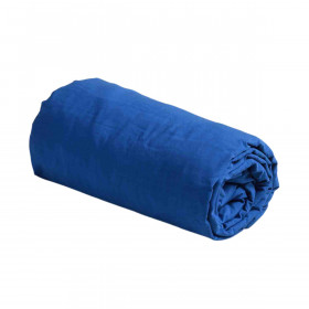 Drap Housse Percale de Coton BIO Céleste  