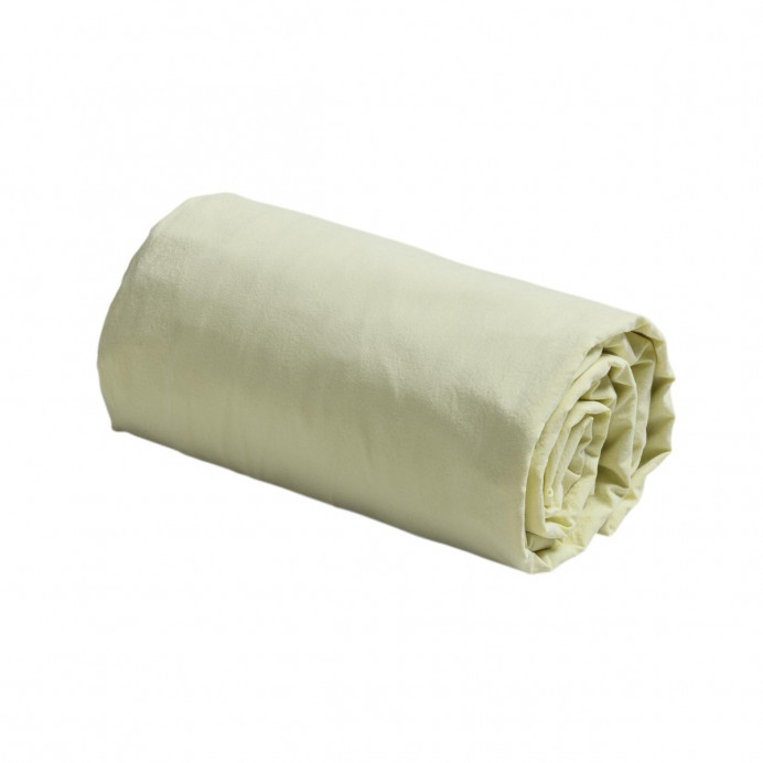 Drap Housse Percale de Coton BIO Céleste