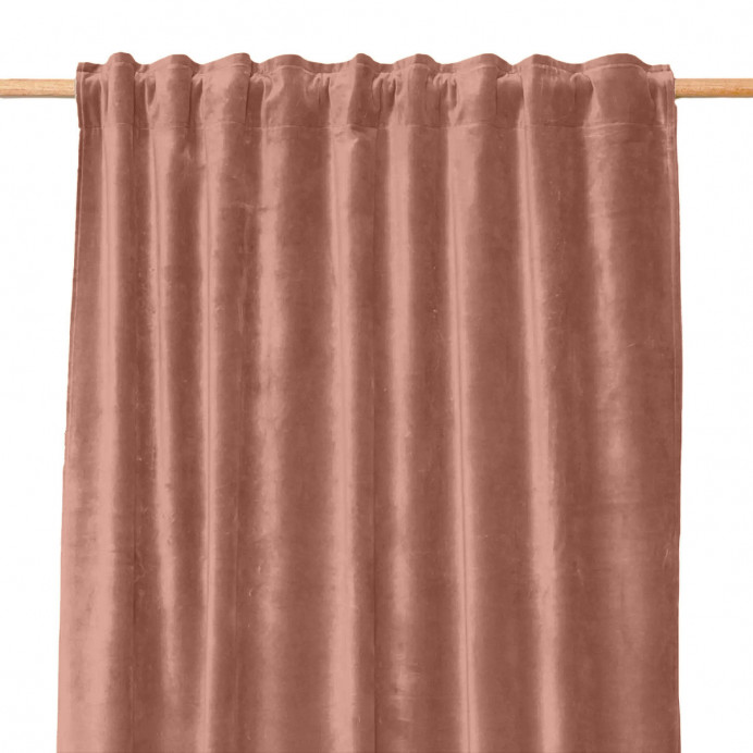 Rideau Velours Uni Ruflette et Passe Tringle NEW DELHI