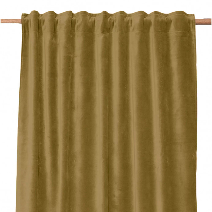 Rideau Velours Uni Ruflette et Passe Tringle NEW DELHI