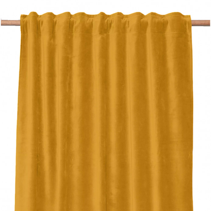 Rideau Velours Uni Ruflette et Passe Tringle NEW DELHI