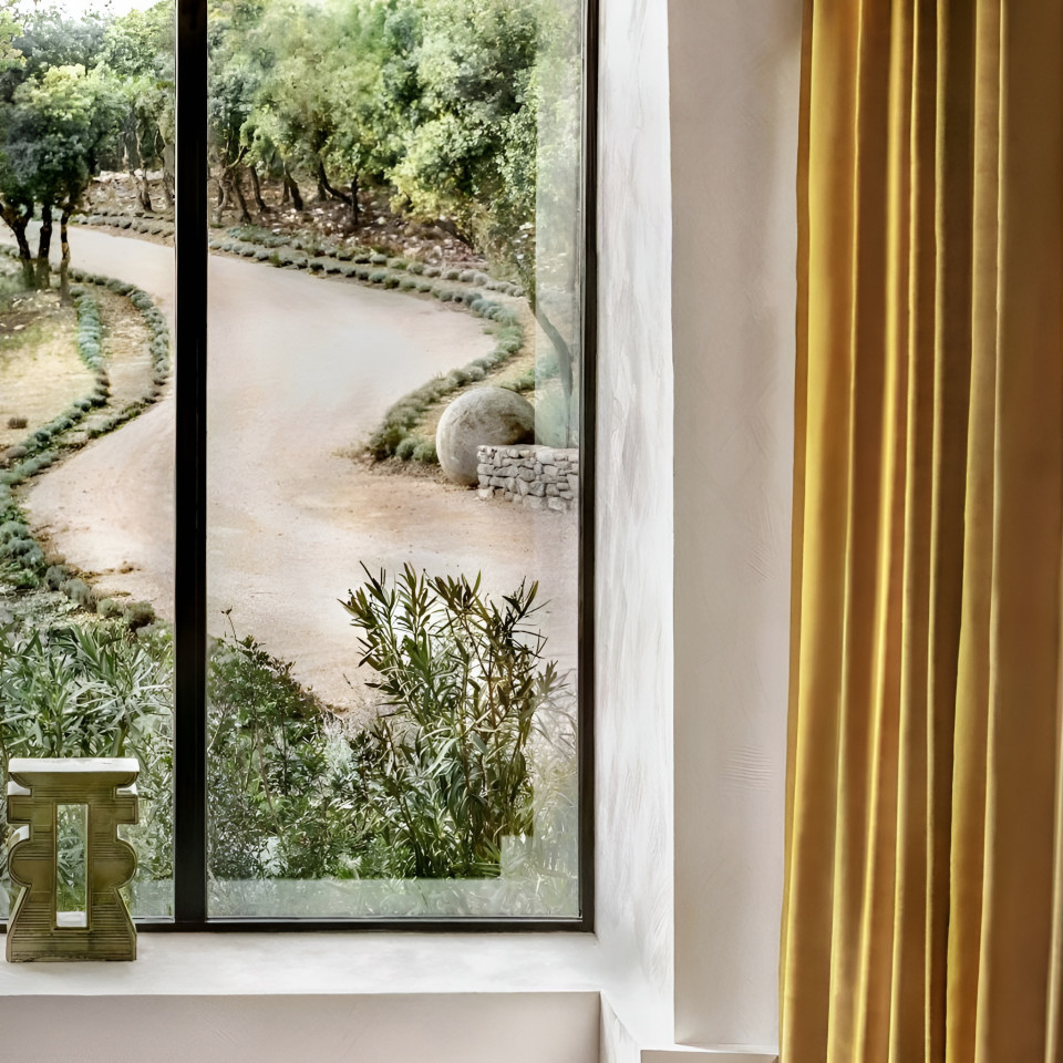 Rideau Velours Uni Ruflette et Passe Tringle NEW DELHI