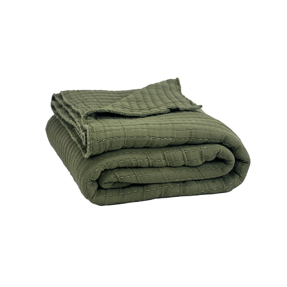 Couvre Lit et Plaid Coton Gaufré TIVOLI 