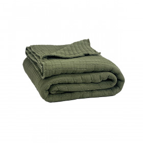 Couvre Lit et Plaid Coton Gaufré TIVOLI 