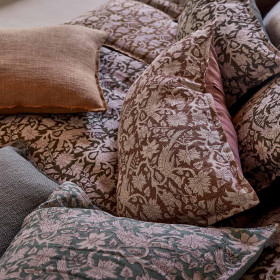 Housse de Coussin en Lin Imprimé Batik JAIPUR  