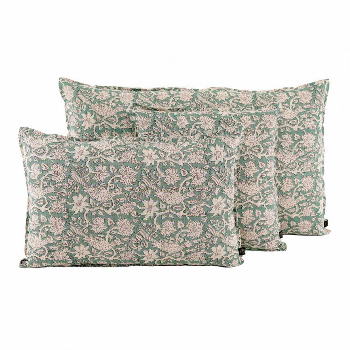 Housse de Coussin en Lin Imprimé Batik JAIPUR