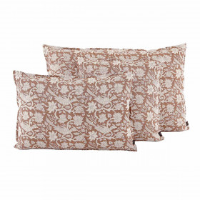 Housse de Coussin en Lin Imprimé Batik JAIPUR  