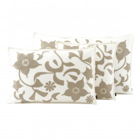 Housse de Coussin en Lin et Coton Fleurs Brodées CHIARA  