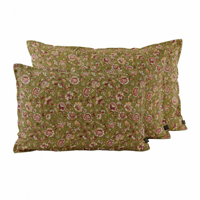Housse de Coussin en Lin Imprimé Petites Fleurs SAMARA