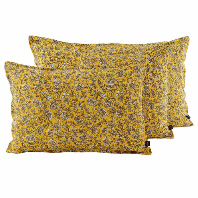 Housse de Coussin en Lin Imprimé Petites Fleurs SAMARA